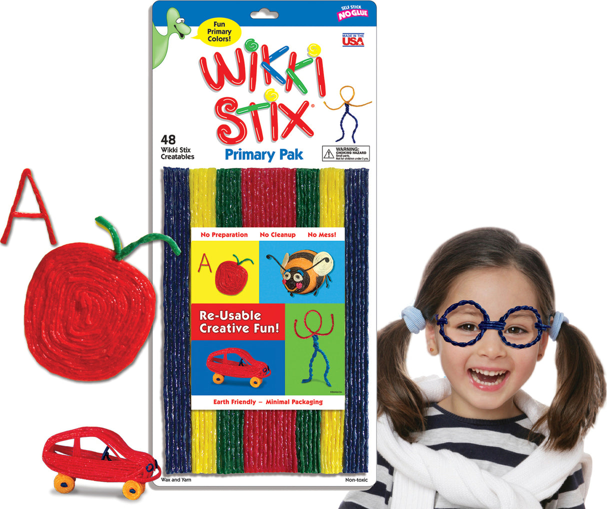Wikki Stix Primary Colors Molding & Sculpting Sticks