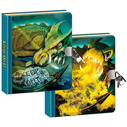 Peaceable Kingdom Keep Out! Dragon Picture-Changing Cover Lock and Key Diary