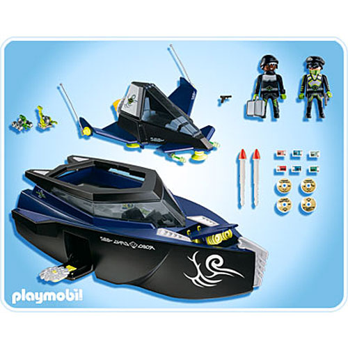 Playmobil Top Agents Robo Ganster Battle Yacht