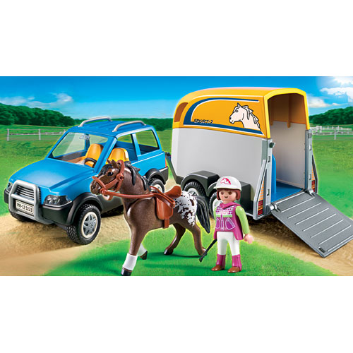 Playmobil Suv With Horse Trailer