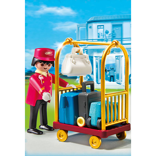 Playmobil Porter With Baggage Cart