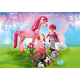 Playmobil Care Fairy With Unicorn 'rose Red'