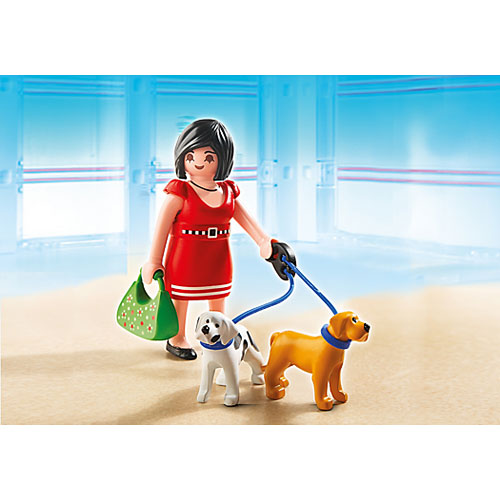 Playmobil Woman With Puppy Dogs