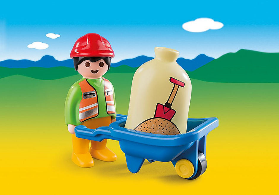 Playmobil - Worker with Wheelbarrow 1 12 years+