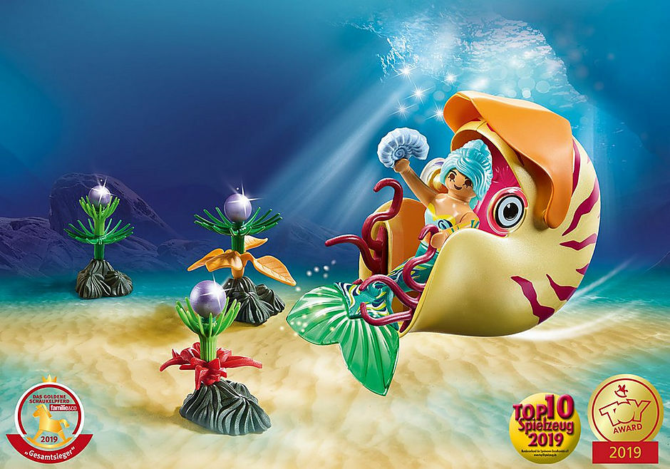Mermaid With Sea Snail Gondola