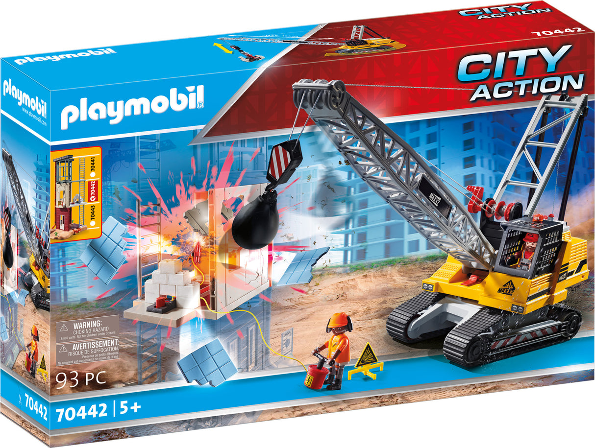 Cable Excavator With Building Section