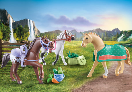 Playmobil Three Horse Set: Morgan, Quarter Horse & Shagya Araber