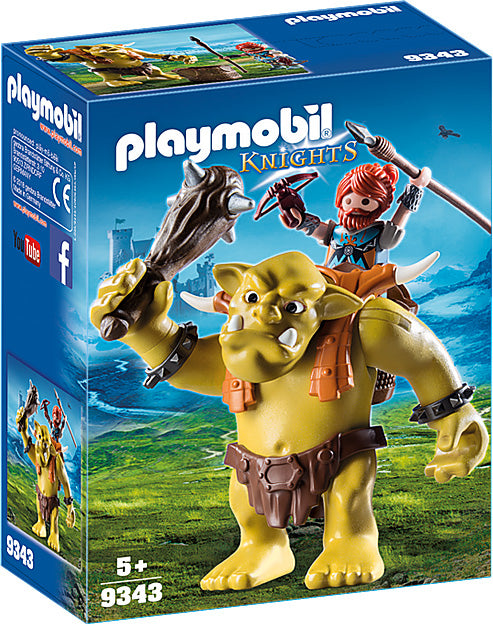 Giant Troll with Dwarf Fighter