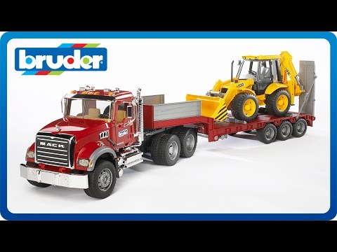 Bruder Mack Flatbed Truck + JCB 4CX Catalog 2012