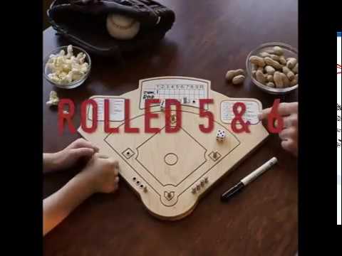 Across the Board Wooden Tabletop Baseball Game
