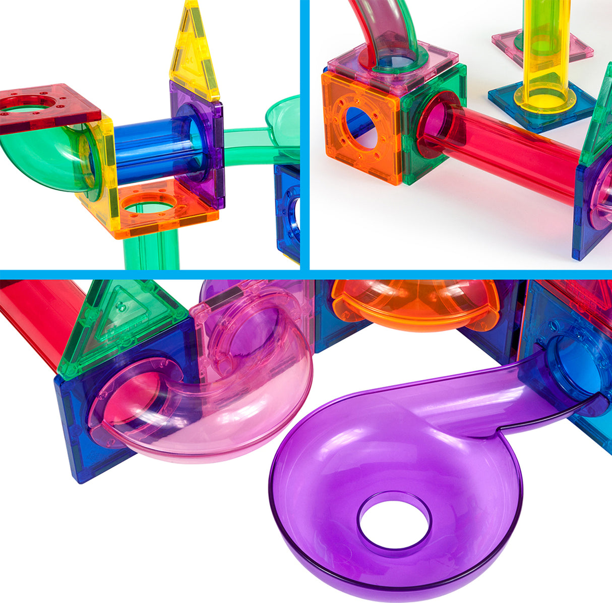 PicassoTiles 100pc Marble Run Building Blocks