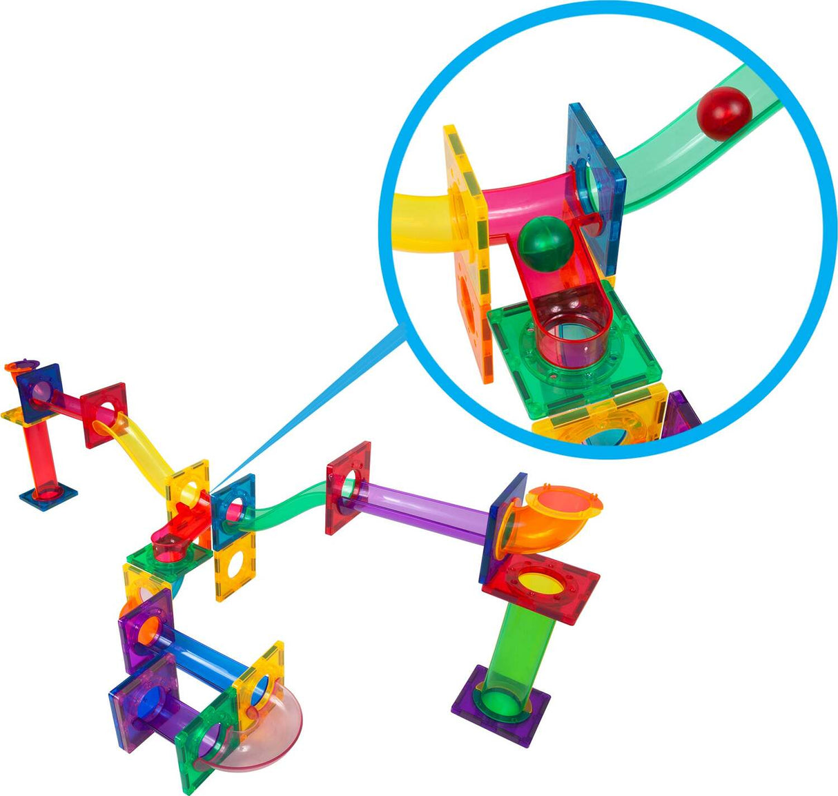 PicassoTiles 40pc Marble Run Building Blocks PTG40