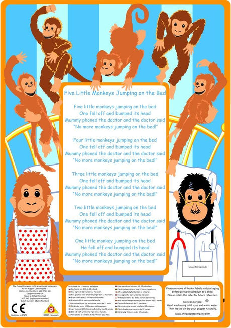 Favourite Song Mitts - Five Little Monkeys