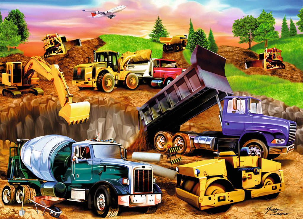 Contruction Crowd 60 pc Puzzle