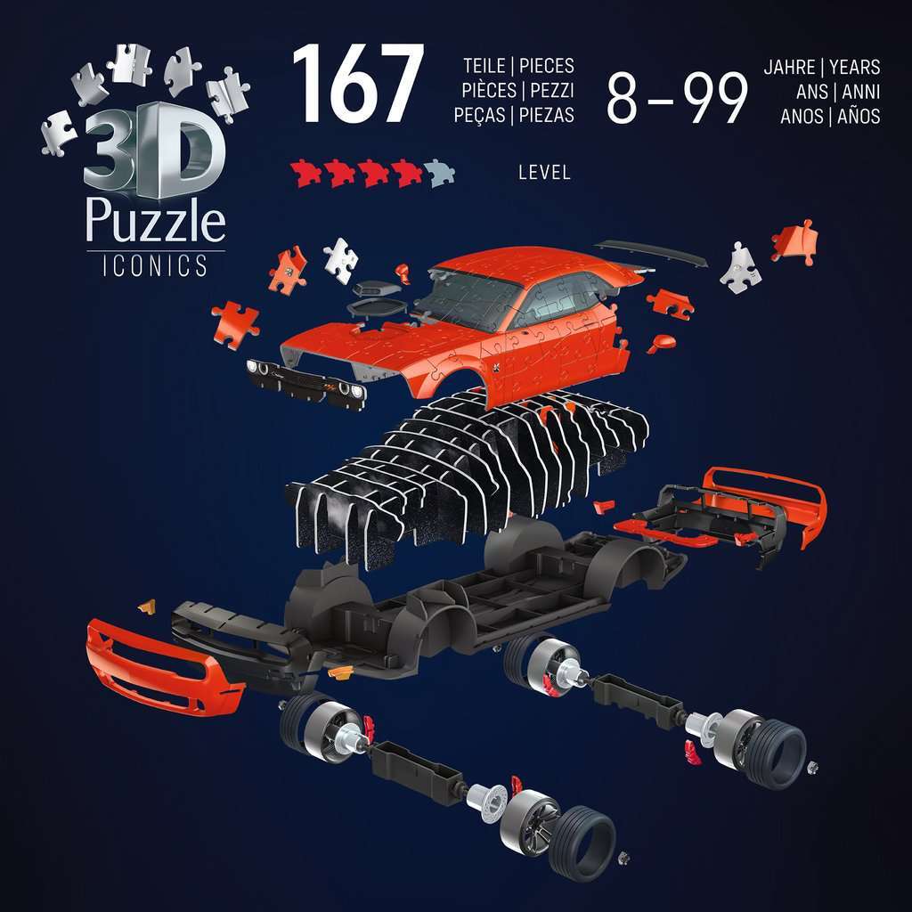 3D Iconics Dodge Challenger 108pc