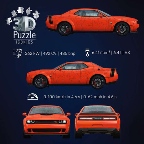 3D Iconics Dodge Challenger 108pc