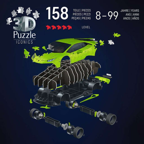 3D Iconics Lamborghini EVO Green 108pc