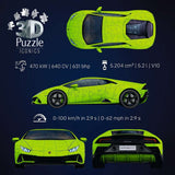 3D Iconics Lamborghini EVO Green 108pc
