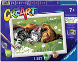 CreArt:Sleeping Cat and Dog 5x7
