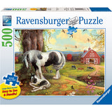 Asleep On The Farm 500 pc Large Piece Format Puzzle