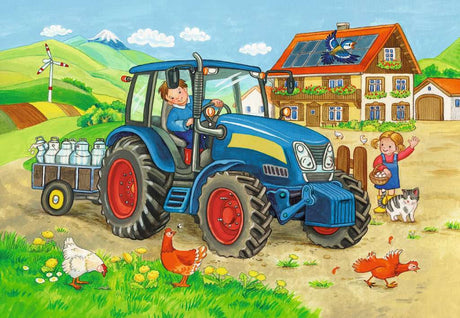 Children’s Jigsaw Puzzle Bauernhof und Baustelle - 24 Pieces Puzzle