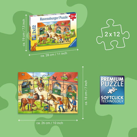 Children’s Jigsaw Puzzle Bauernhof und Baustelle - 24 Pieces Puzzle