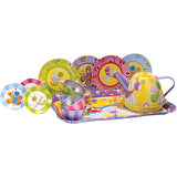 summer bugs tin tea set