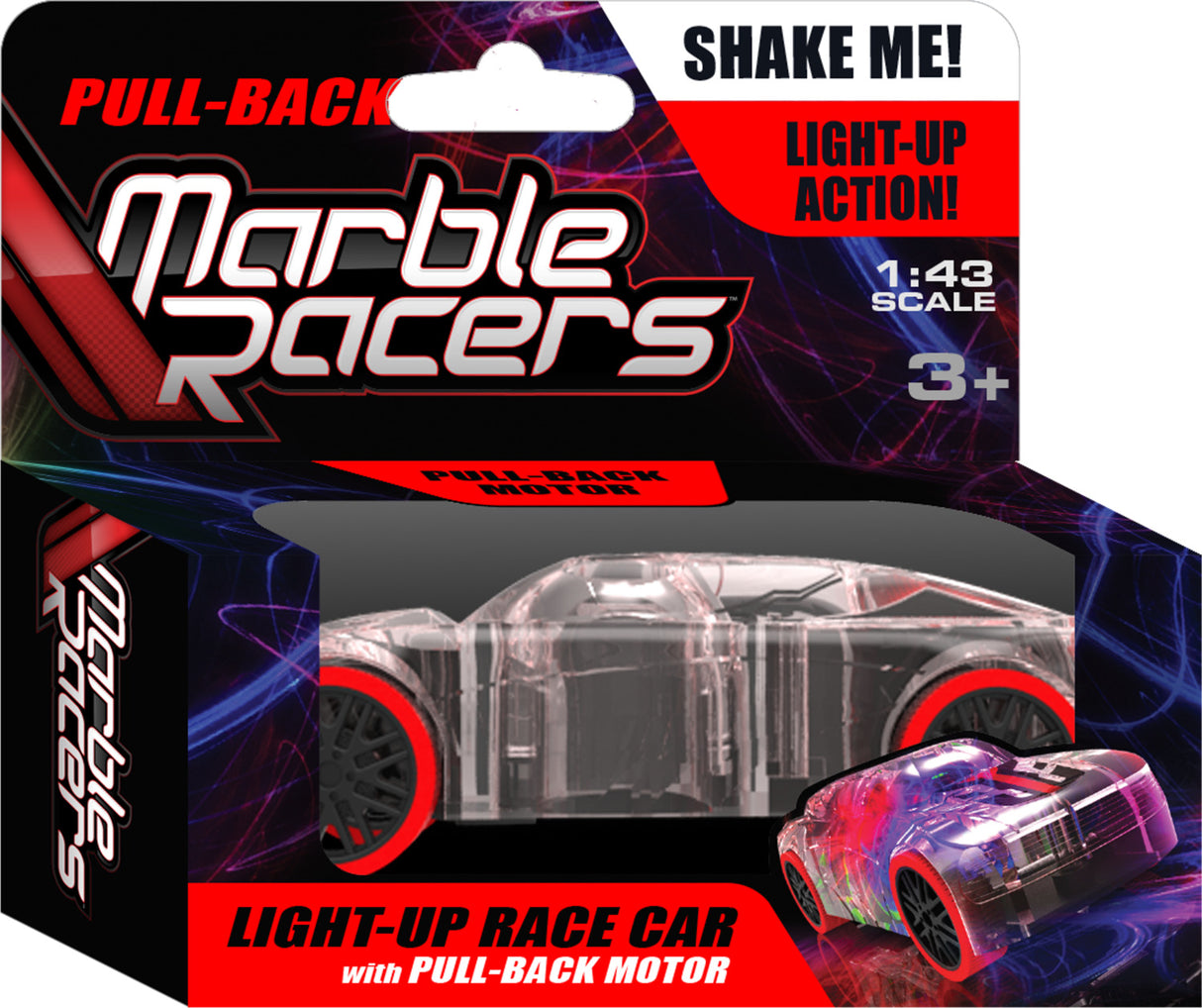 Pull-Back Marble Racer - Red
