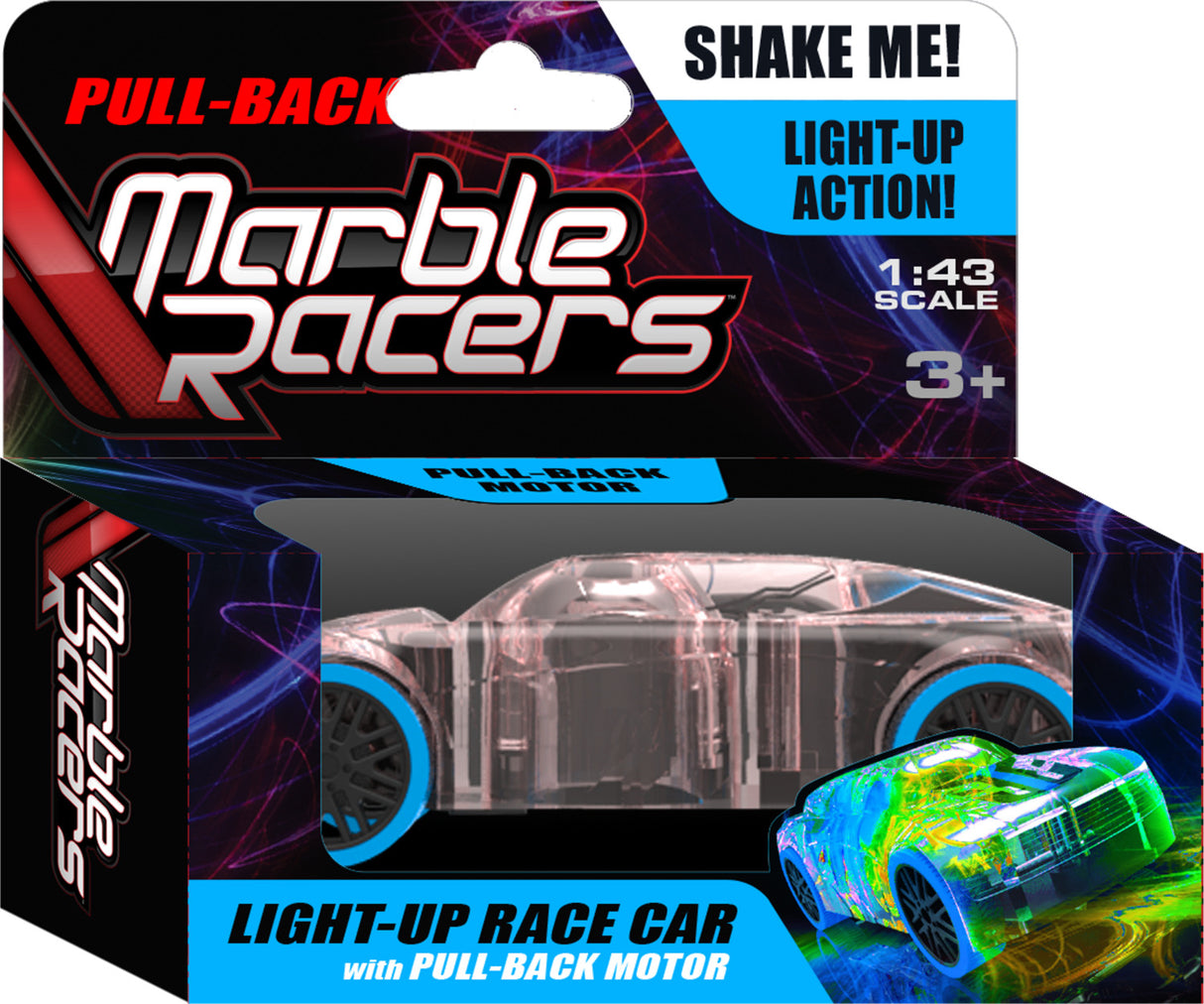 Pull-Back Marble Racer - Blue