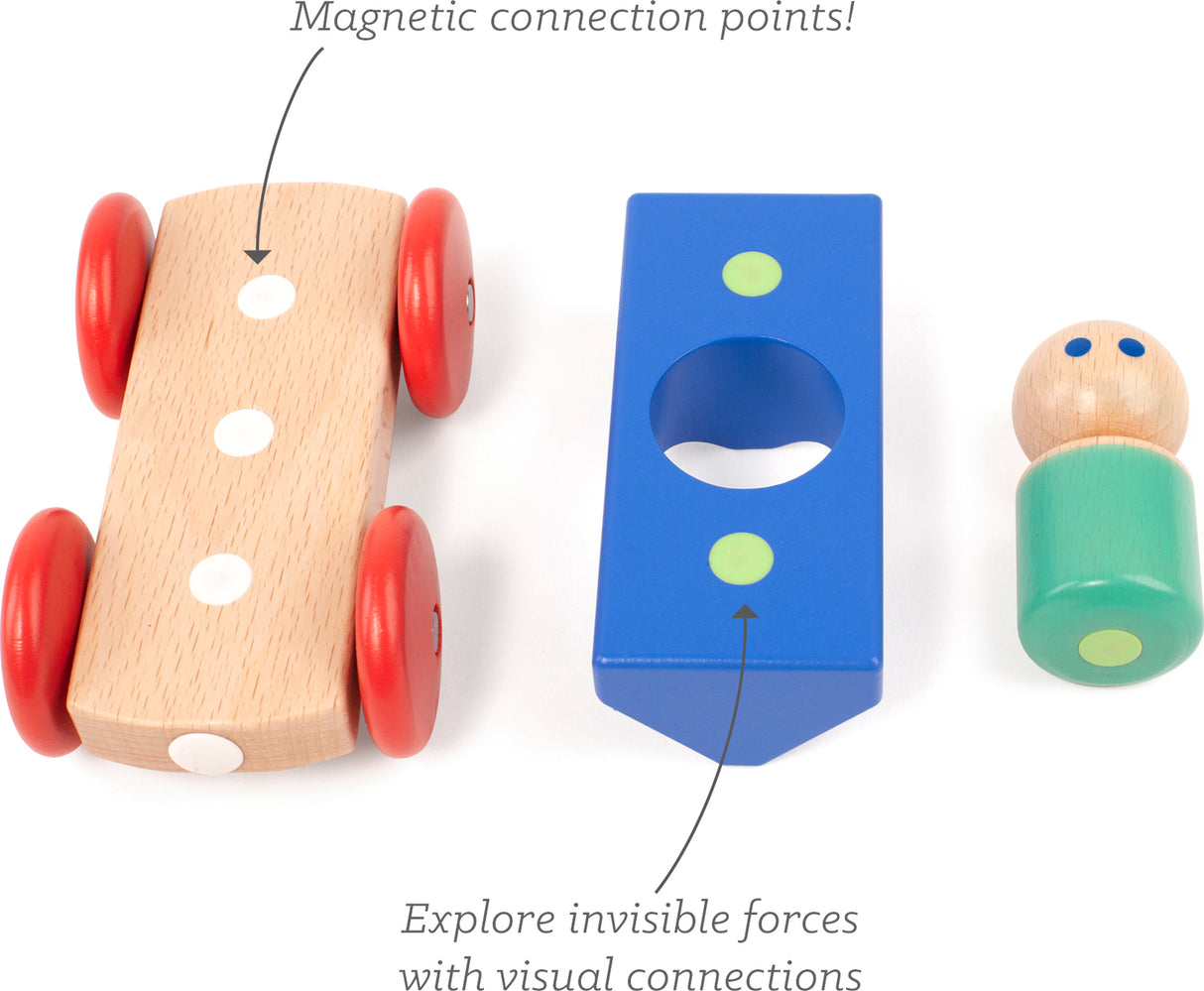 Tegu Magnetic Racers- Blue w/ Poppy Teal Character
