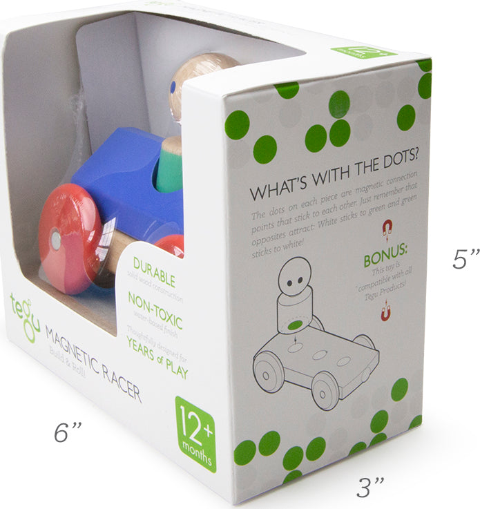 Tegu Magnetic Racers- Blue w/ Poppy Teal Character