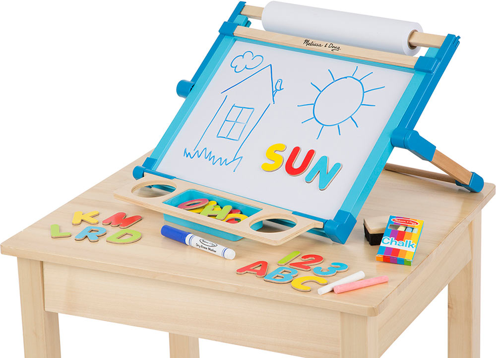 Melissa & Doug Double-Sided Magnetic Tabletop Easel - Free Gift with Purchase