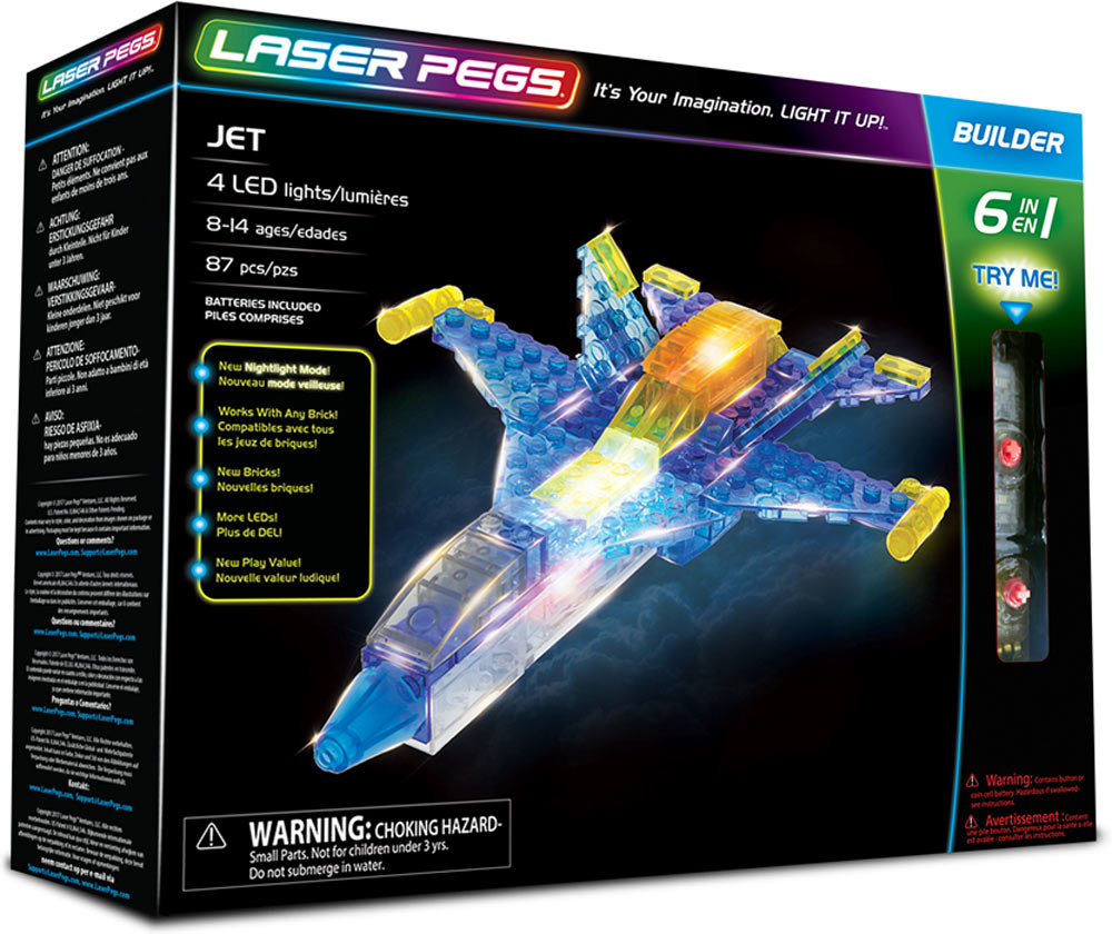 Laser Pegs 6 in 1 Jet Building Set