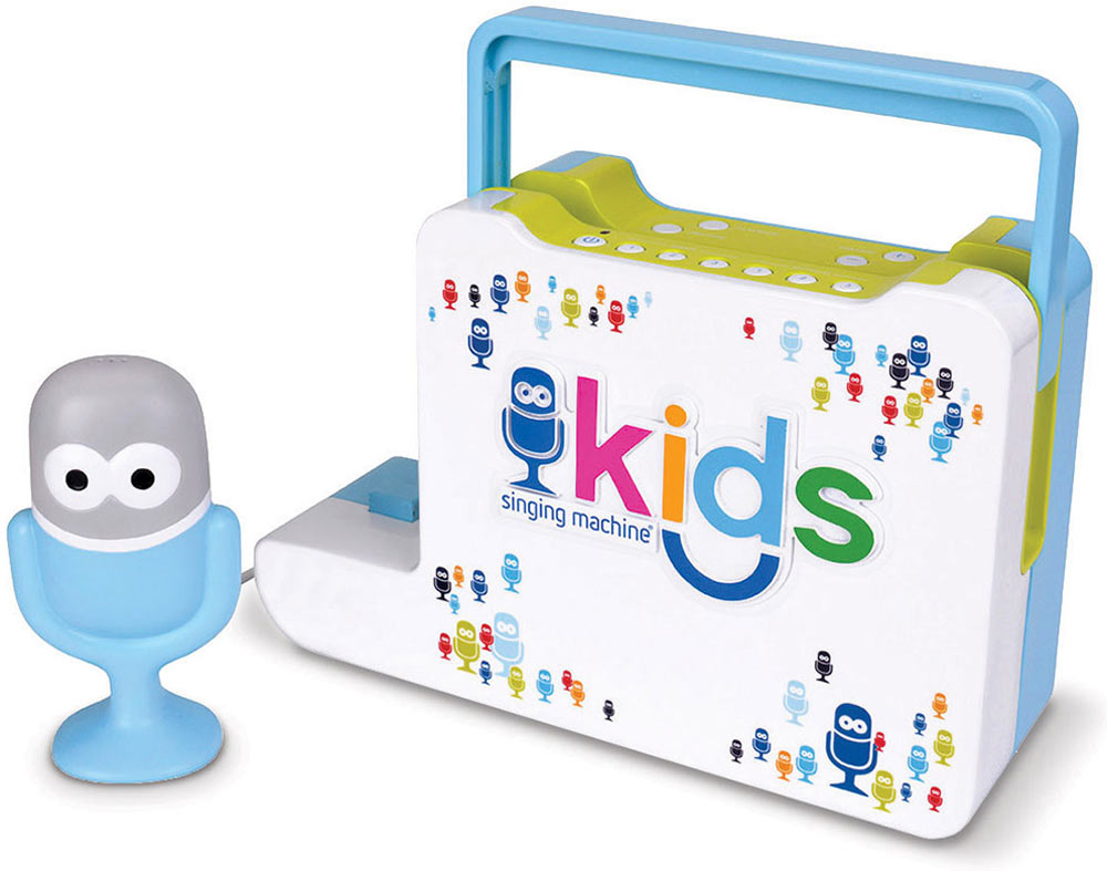 Singing Machine Kids Portable Bluetooth Sing-Along Speaker with Mic Guy Microphone