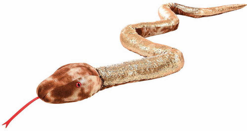 Sequinimals - 67" Sequin Plush Snake - Neutral