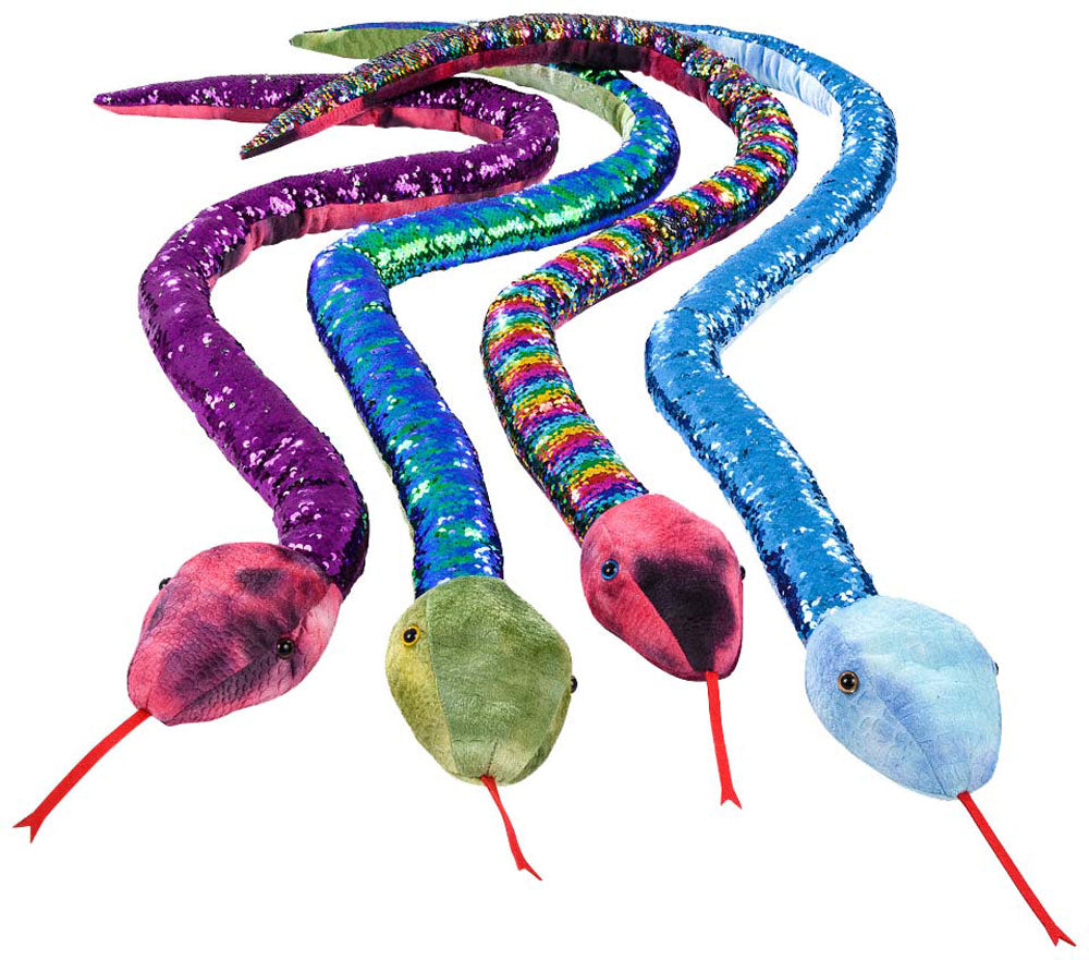 Sequinimals - 67" Sequin Plush Snake - Asst