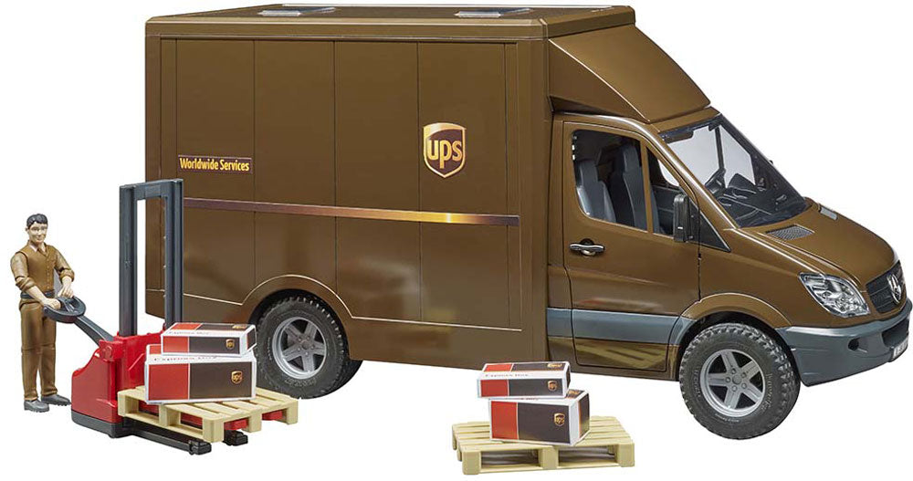 Bruder MB Sprinter UPS Truck with Driver and Accessories