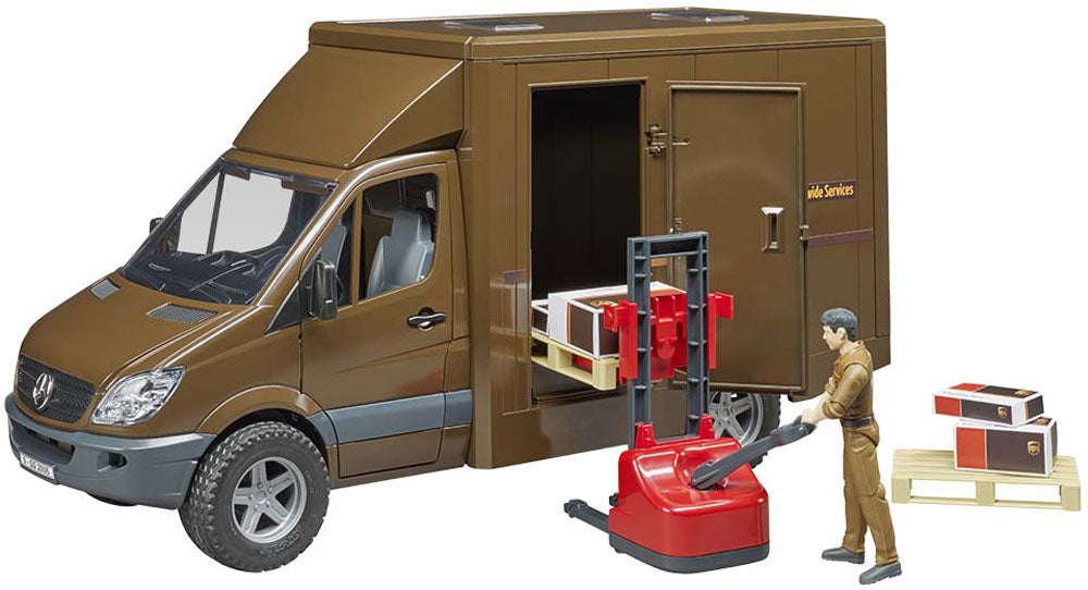 Bruder MB Sprinter UPS Truck with Driver and Accessories