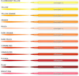 KINGART™ Watercolor Brush Tip Markers, Set of 36
