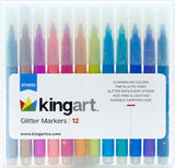 KINGART™ Glitter Markers, Set of 12