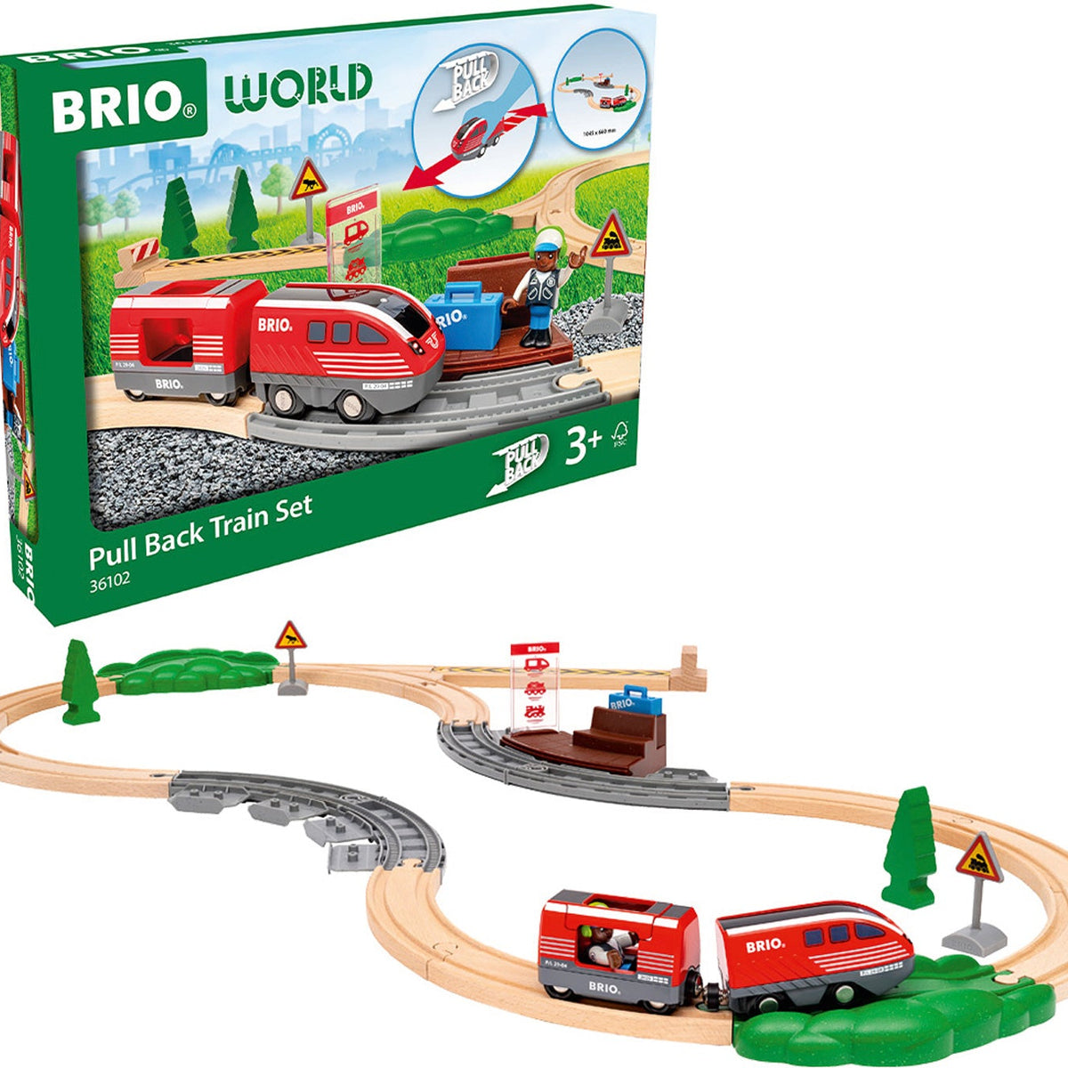 BRIO World Pull Back Train Set – Givens Books & Little Dickens