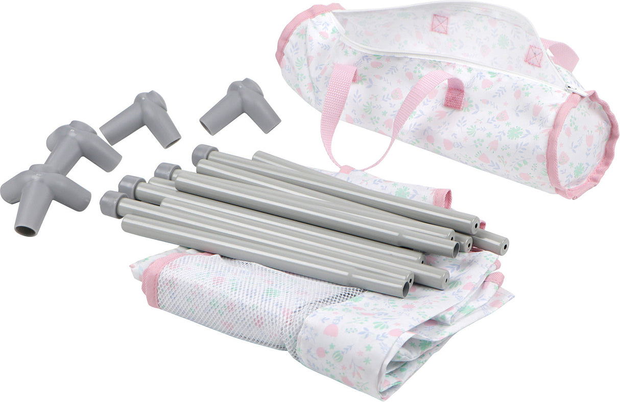 Berenguer Boutique Folding Doll Crib with Travel Bag