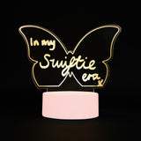 Butterfly Write On Neon Light