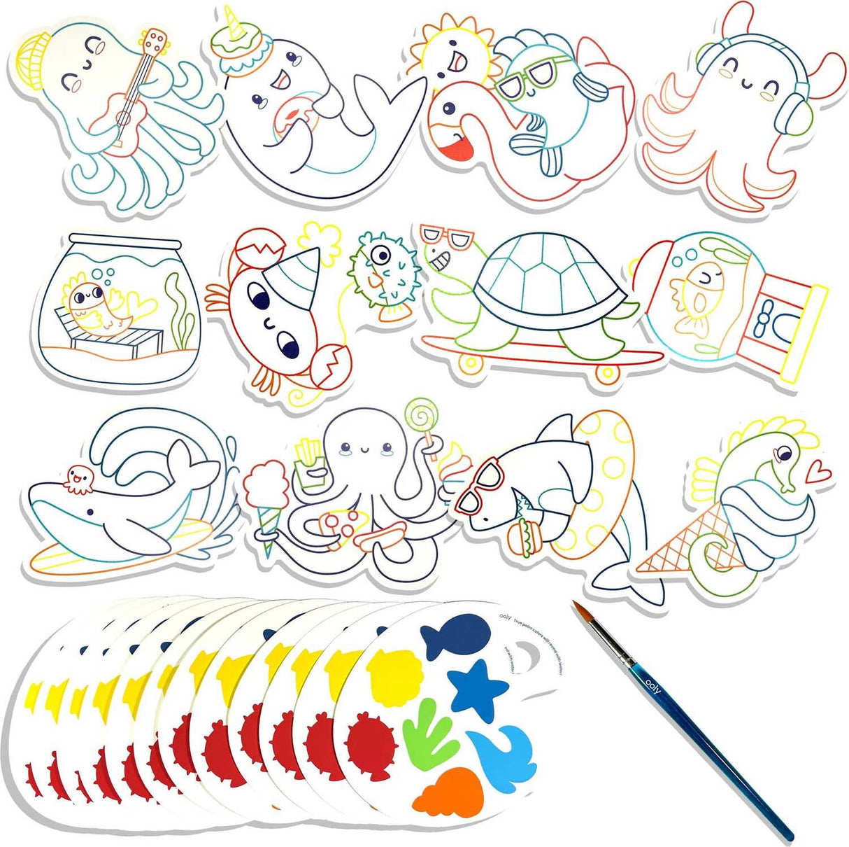 Playful Painters Easy Watercolor Painting - Ocean Fun