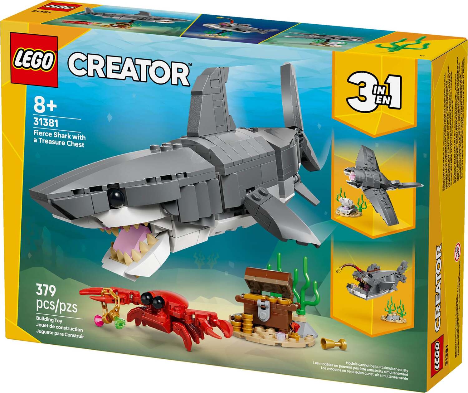CREATOR 3 in 1 Fierce Shark with a Treasure Chest – Givens Books