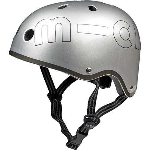 Matte Silver Micro Helmet - Med