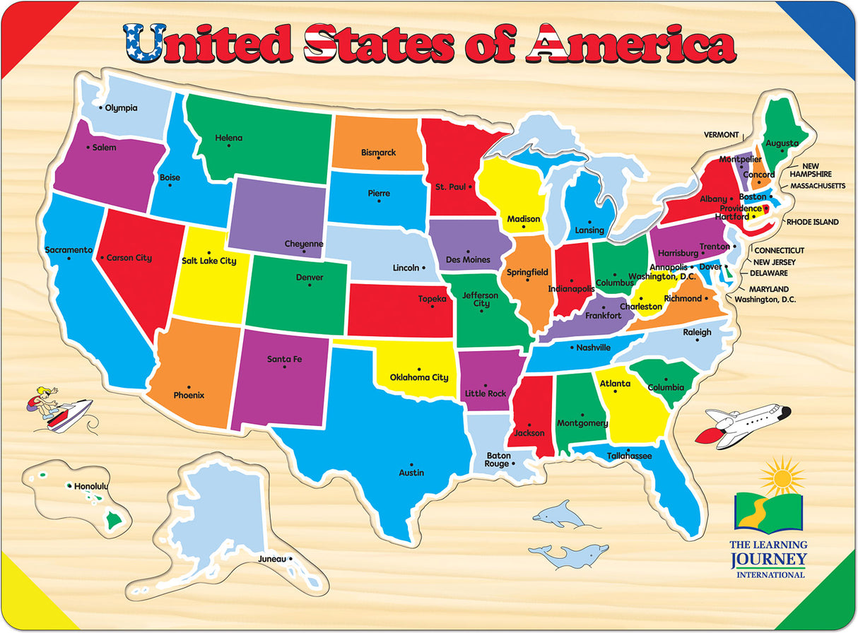 Lift & Learn USA Map Puzzle 