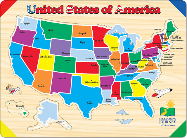 Lift & Learn USA Map Puzzle 