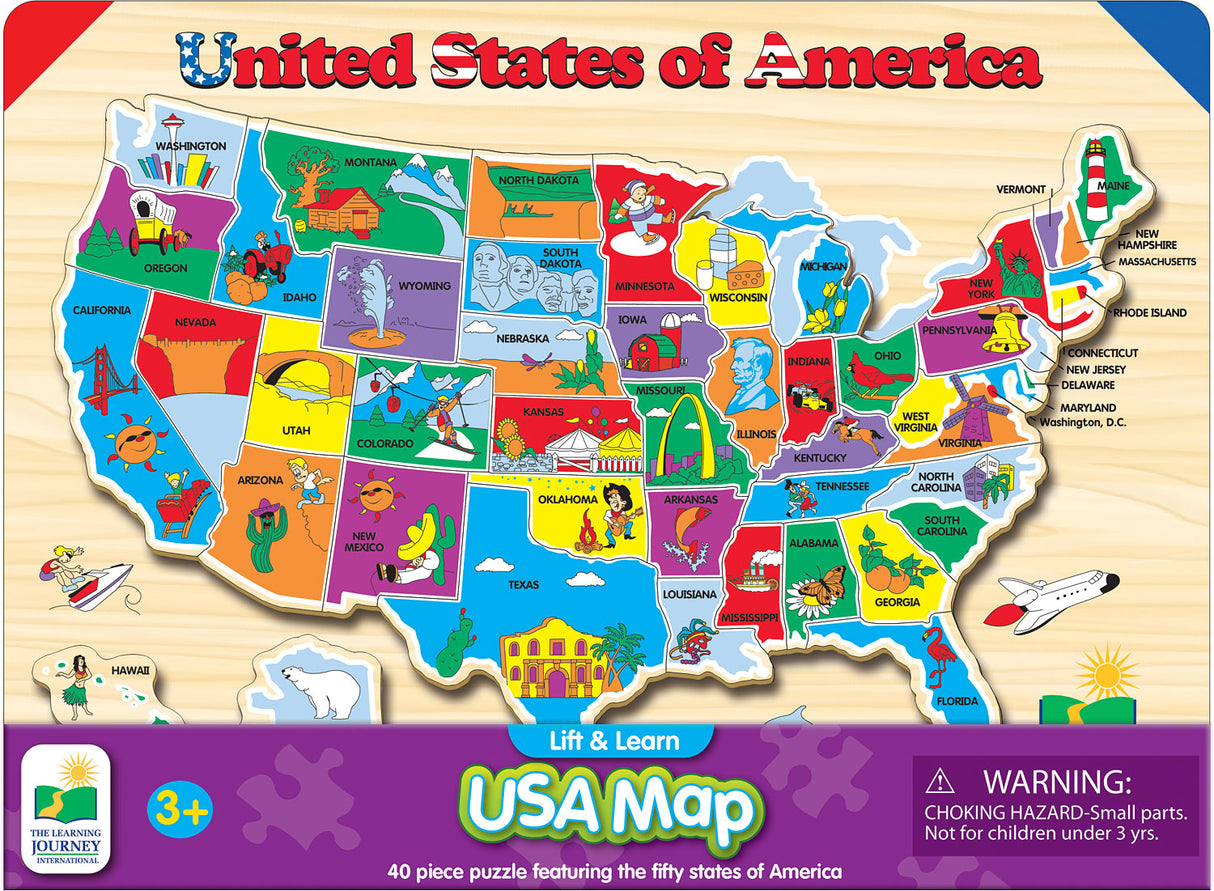 Lift & Learn USA Map Puzzle 
