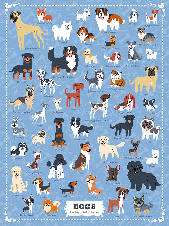 Illustrated Dogs-500 Piece